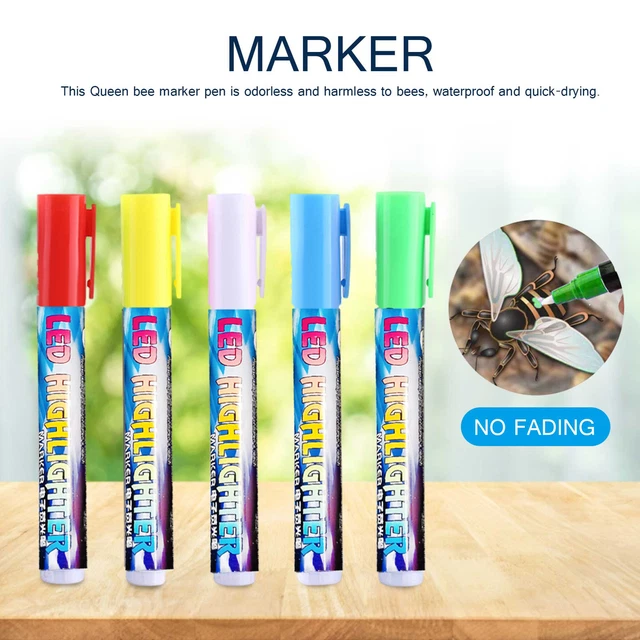 Queen Bee Marker LED Pen Highlighter Marks Pen Beekeeping random color