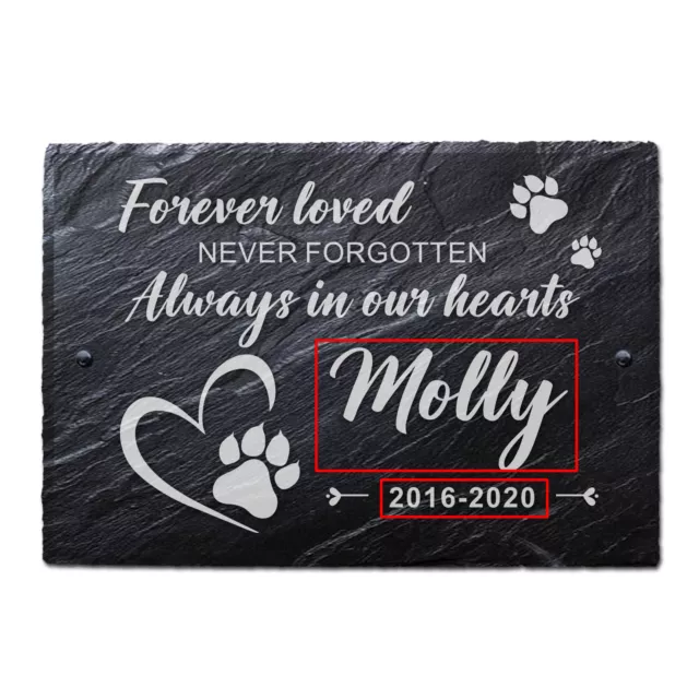 Personalised Pet Memorial Plaque Engraved Dog Cat Pet Memorial Sign Grave Marker