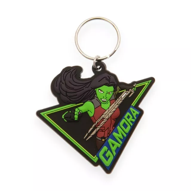 Genuine Guardians of the Galaxy Gamora Rubber Keyring Keychain Fob Marvel Comics