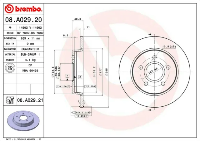 Kit Dischi + Pastiglie Freno Anteriori Posteriori Ford Focus 2 1.4 2.0 C-Max 3