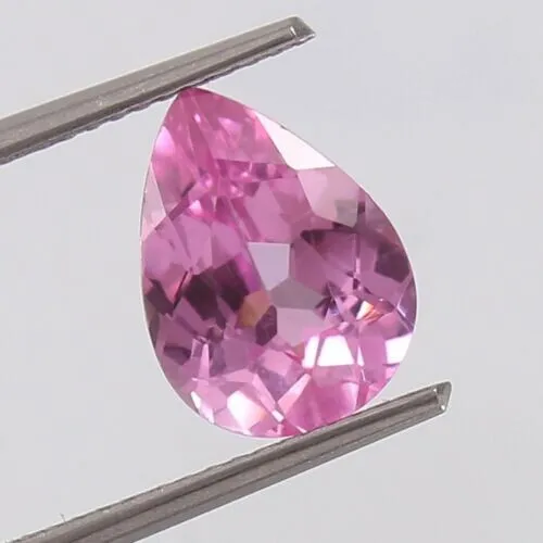 AAA Quality Natural Flawless Ceylon Pink Sapphire Loose Pear Gemstone Cut 3.30CT