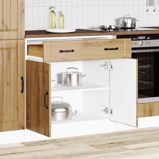 Armadio Forno In Truciolato Rovere Sonoma 60x57x207 Cm - Mobile Cucina Salvaspazio Con Piedini Regolabili, Componibile