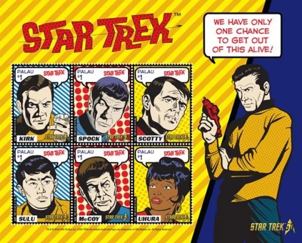 Palau - 2016 - Star Trek 50th Anniversary - Sheet of Six - MNH
