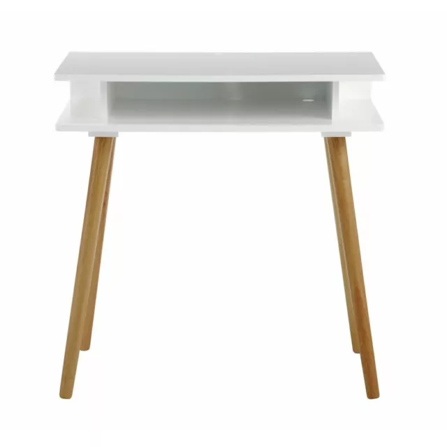 HABITAT CATO WHITE Desk Console Table with Solid Wood Legs Brand