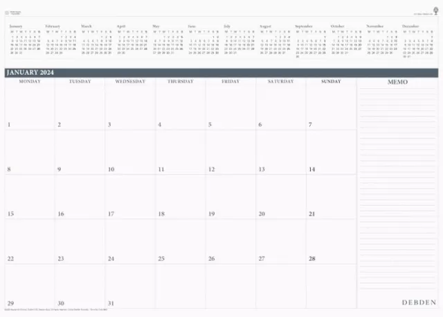 NEW Debden 2024 Desktop Planner - Month to view - Refill Diary Free Shipping