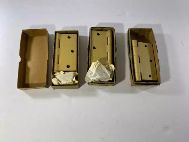 Stanley Bonderized Primer Coat Hinges Butts 741P 3 1/2 x 3 1/2 3 Pairs New