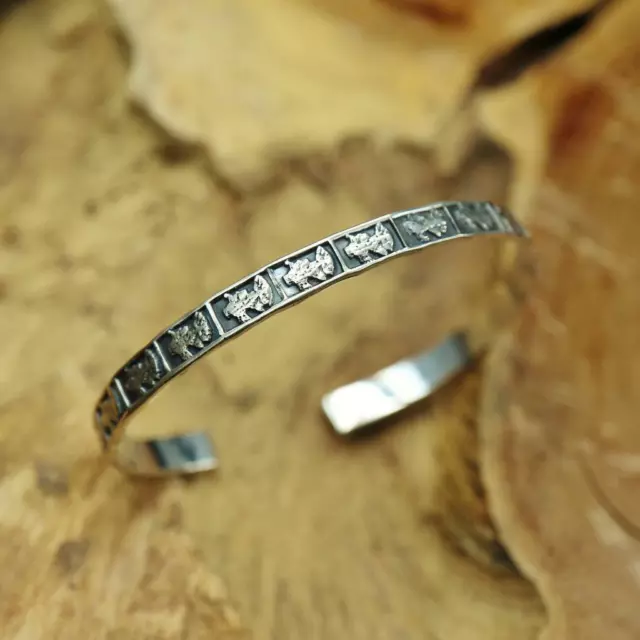 Amazing Egyptian Solid Sterling Silver Bracelet of Queen Cleopatra_Bangle/Cuff