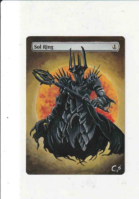 SOL RING, CUSTOM LOTR Fanart Hand Painted MTG Alter $95.00 - PicClick
