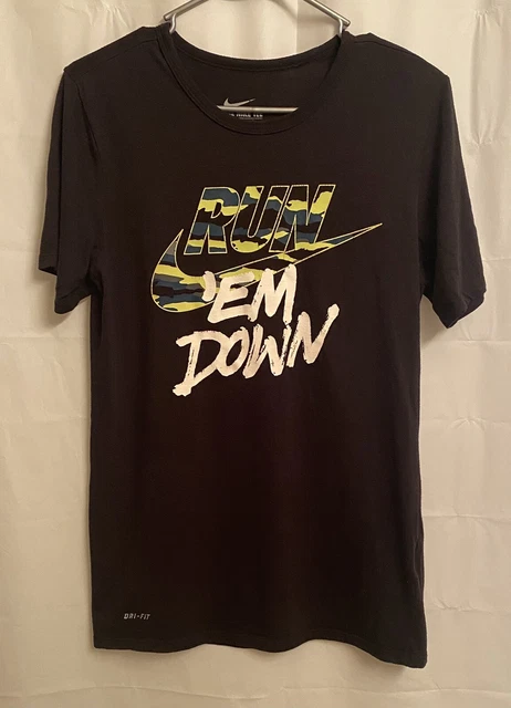 The Nike Tee “Run Em Down” Dri-Fit T-Shirt, Women’s Size Small, Black