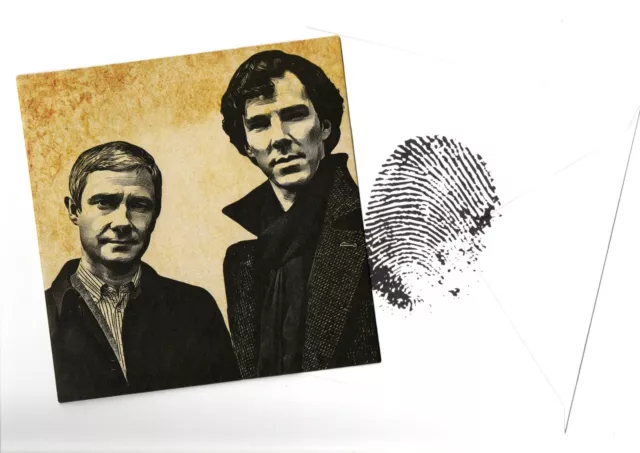 Sherlock Benedict Cumberbatch Martin Freeman 15x15 blank greeting card