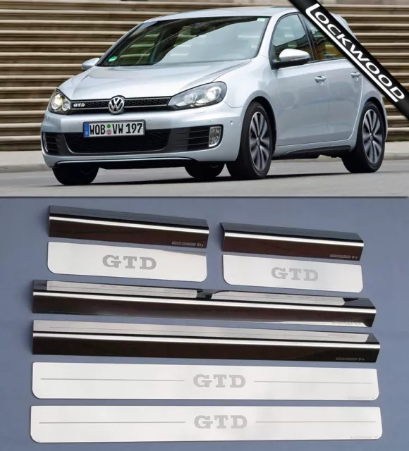 VW Golf Mk6 GTD  4 Door Sill Protectors / Kick Plates (2009- 2012)