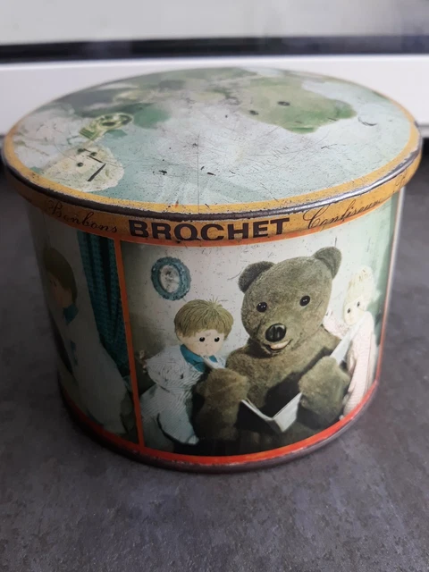 Ancienne Boîte En Tôle - Voiture à Pédales Décapotable Pour Enfants, Promo HARIBO, Années 50