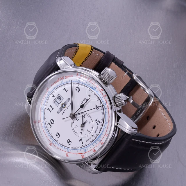 Zeppelin LZ126 Los Angeles 8644-1 GMT Orologio Classico Elegante con Secondo Fuso Orario