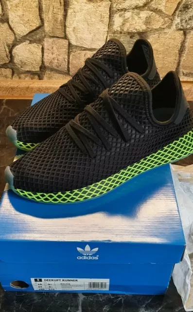ADIDAS DEERUPT RUNNER uomo taglia 44 UK 9 5 giallo neon nero forum