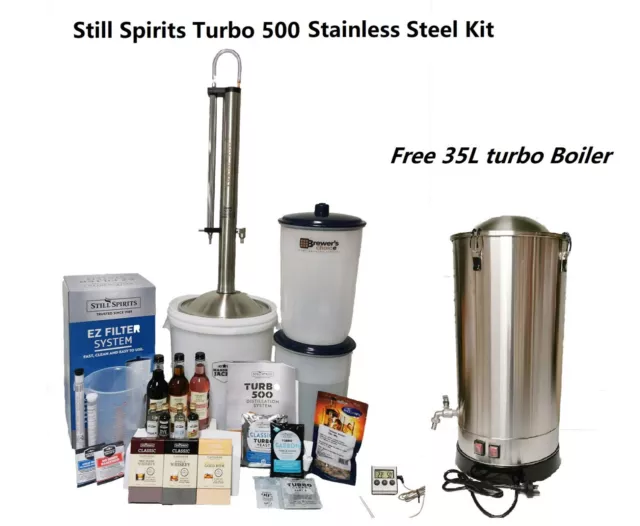 Still Spirits Turbo 500 Promotion Distillery Kit S.Steel Condensor Free Boiler