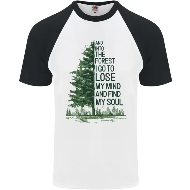 Into the Forest Outdoors Trekking Hiking Mens S/S Baseball T-Shirt