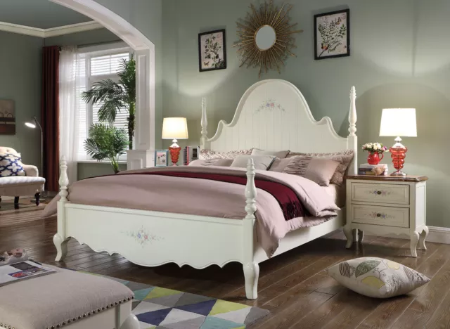 Classe Chambre à Coucher Set 3tlg Lit Lits 2x Table de Chevet Bois 3tlg. Nouveau