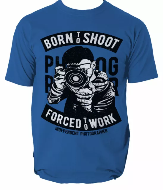 T Shirt Born Shoot Funny Mens Tee Novelty Tshirt  Photography Camera S-3XL