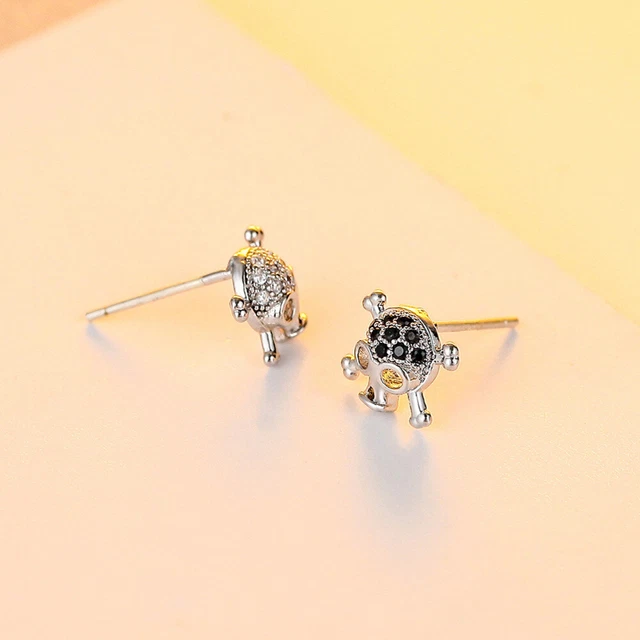 Ohrstecker Für Damen Ohrringe Für Frauen Orrous Mode-Danger Silver