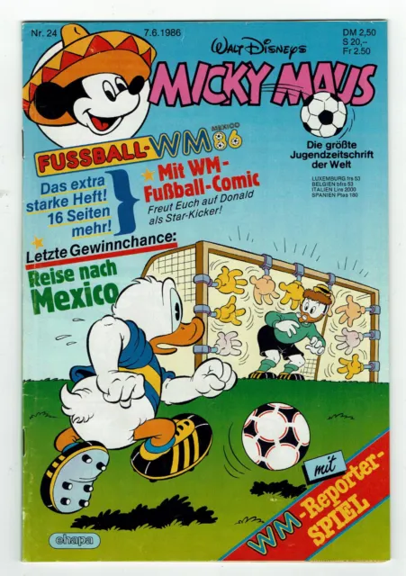 #08# Micky Maus Heft Nr. 24 vom 07.06.1986 aus dem EHAPA Verlag Walt Disney