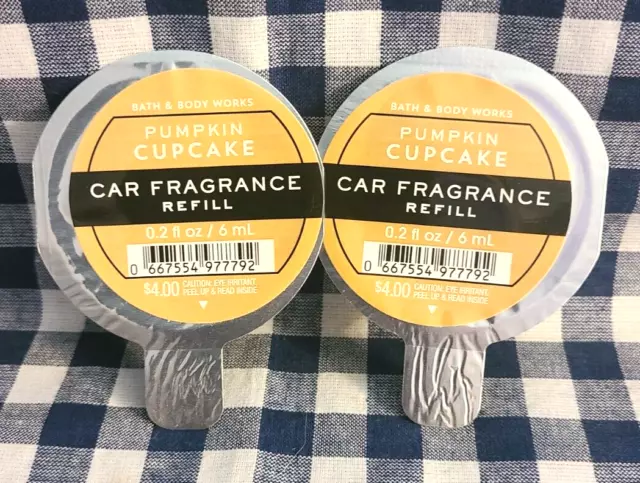 NEW 2-Pack Pumpkin Cupcake Scentportable CAR Refills Bath & Body Works