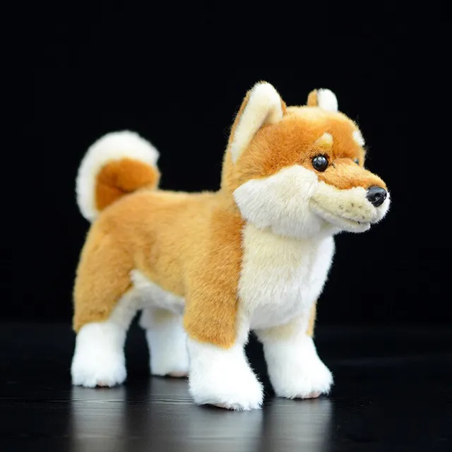Cute Dog Doll Simulation Shiba Inu Doll Standing Dog Plush Toy Simulation Animal