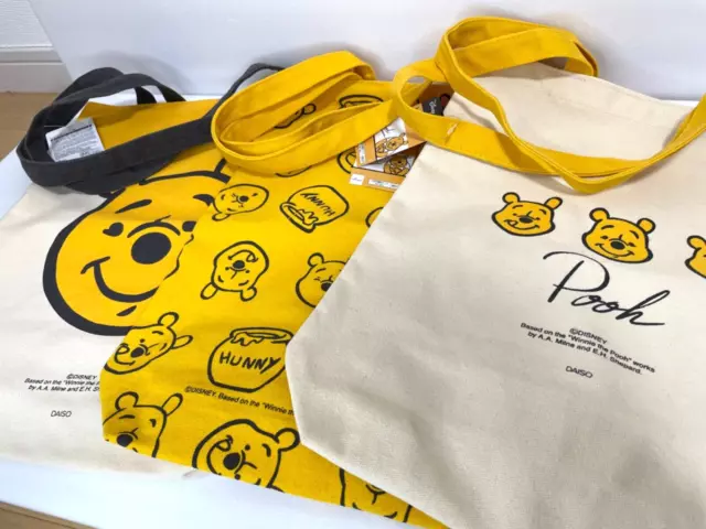Disney Daiso Japan /Winnie the Pooh Three types of tote bags