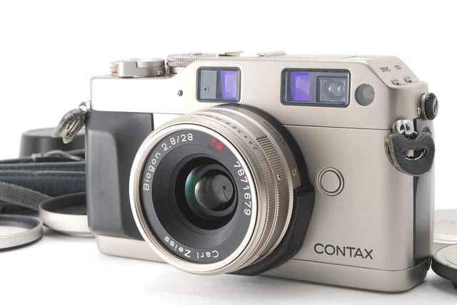 [N MINT w/ Hood] CONTAX G1 Green Label Rangefinder Camera 28mm F2.8 Lens JAPAN