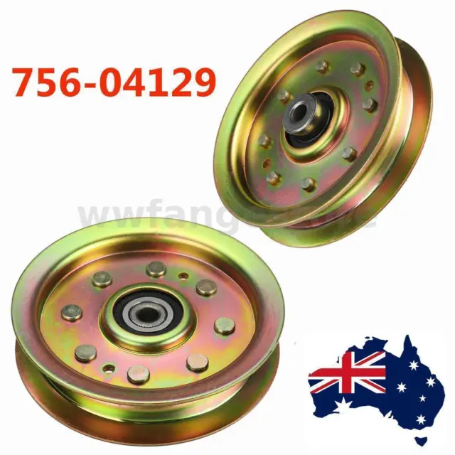 2pcs Flat Idler Pulley For Selected Mtd & Cub Cadet Ride on Mowers 756-04129 AU