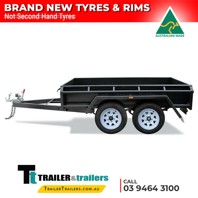 10x6 TANDEM AXLE BOX TRAILER | FULL CHECKERPLATE | 15" HIGH SIDES +SPARE +JOCKEY