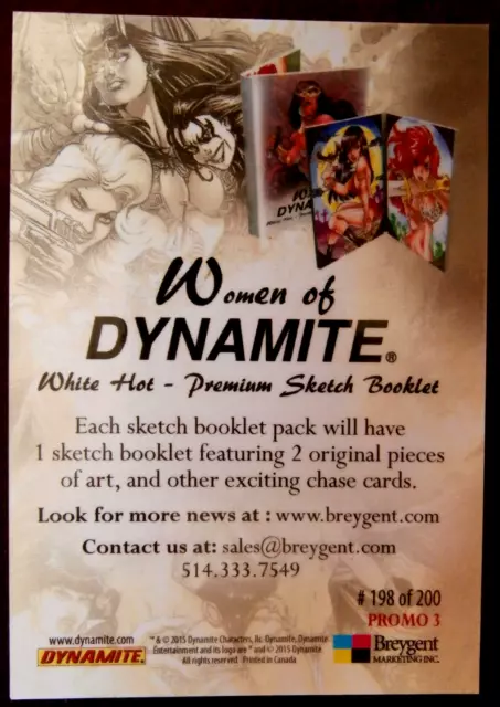 WOMEN OF DYNAMITE - LIMITED EDITION PROMO CARD 3 (#198 OF 200) - Breygent 2015 2