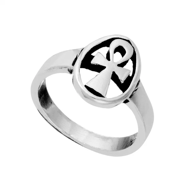 Bague Fine Silverly - Argent Sterling Oxydé - Motif Fleur Bande - Taille Unique