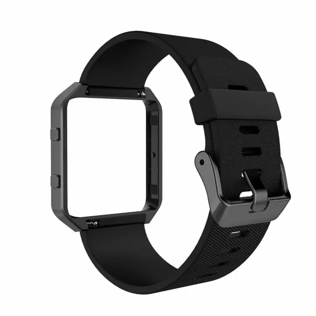 For Fitbit Blaze Bands Silicone Replacement Watch Band Strap Black Frame Smart.. 3