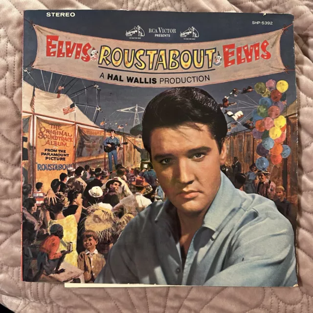 Elvis Presley Roustabout Rare Bonus Photo Lp Vinyl Ex Shp 5392