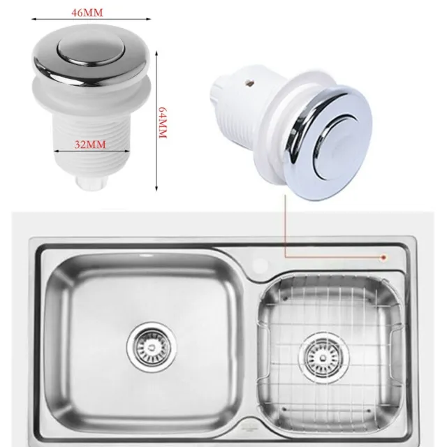 Bouton d'interrupteur d'air poussoir fiable 32 mm pour cuisine Po durable et pra