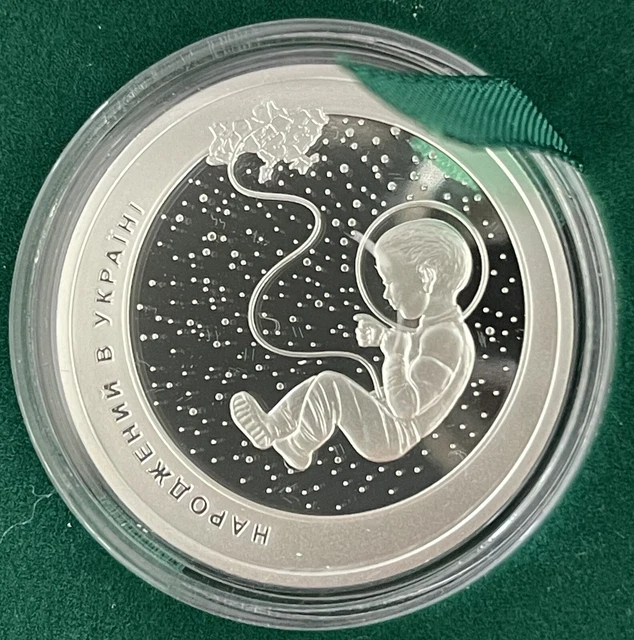 New SILVER Ukrainian coin "Born in Ukraine" year 2023.