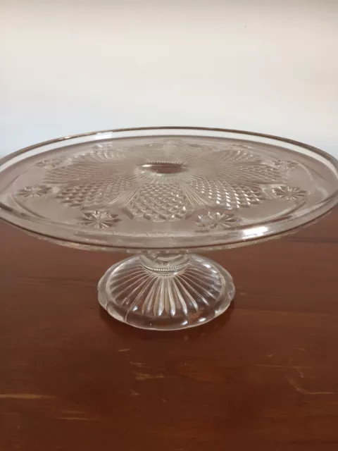 Vintage Depression Glass, Cake Plate