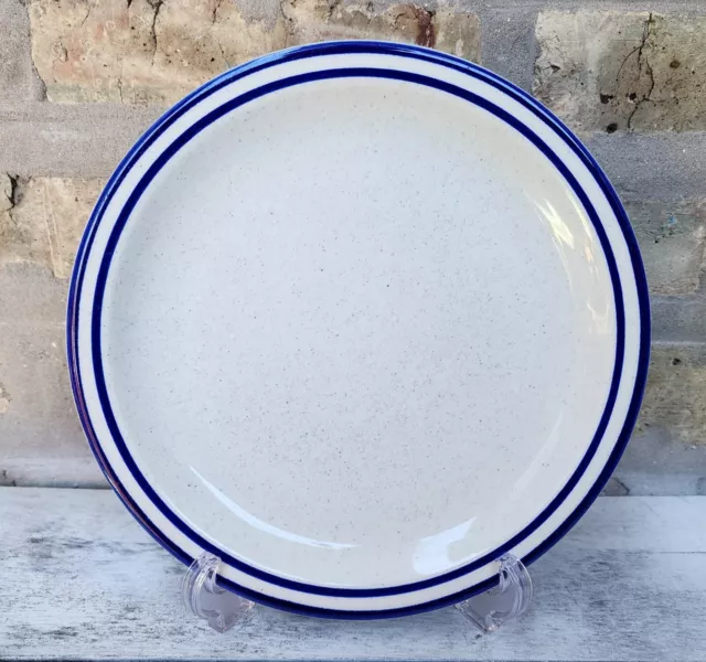 1 Syracuse KING'S INN 9"  PLATE Cobalt Blue Speckle Bands Restaurant Ware