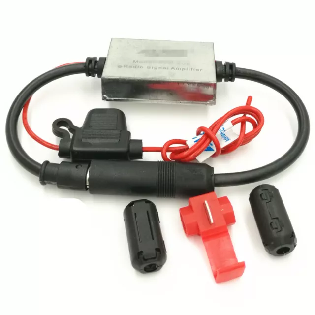 Car Signal FM Antenna Aerial Signals Amp Amplifier Booster Stereo Radio Adaptor