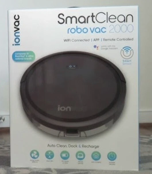 IONVAC SMARTCLEAN 2000 Robovac Hardwood & Carpet Smart Robotic Vacuum
