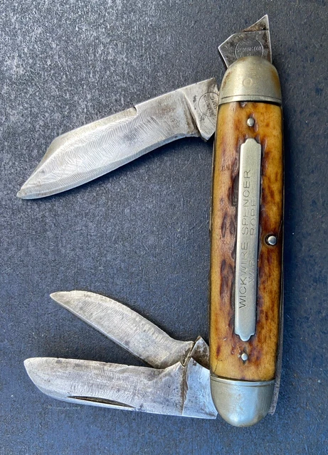 Old Remington Cattle Pocket Knife Vintage Antique Wickwire Spencer Wire Rope  Co
