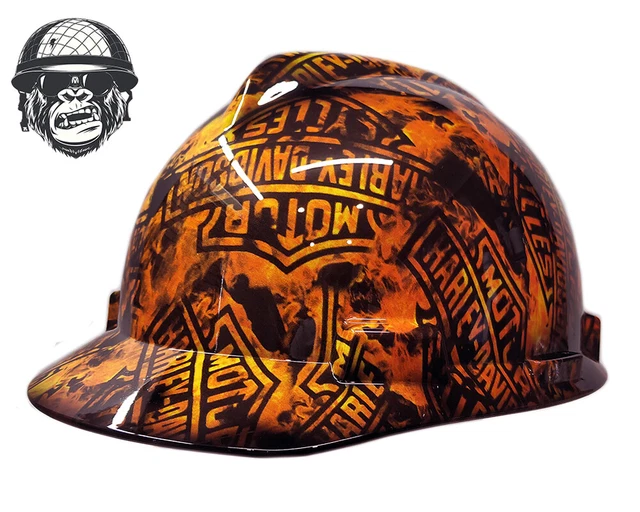 CUSTOM HYDROGRAPHIC SAFETY Hard Hat Mining Industrial HARLEY DAVIDSON
