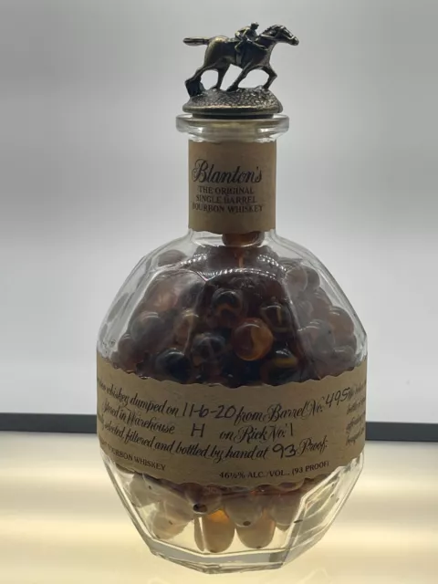 Blanton's Bourbon 750 ML Bottle with Mega  Mummy Marbles Retired