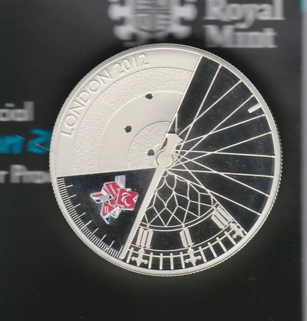 Boxed 2012 Royal Mint London Paralympic Piedfort Silver Proof £5 Coin + Cert.