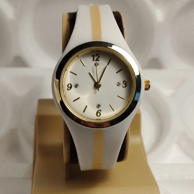 Montre Femme Damart Vintage – Cadran Doré, Bracelet Doré 10 Mm, Mouvement Quartz, Occasion
