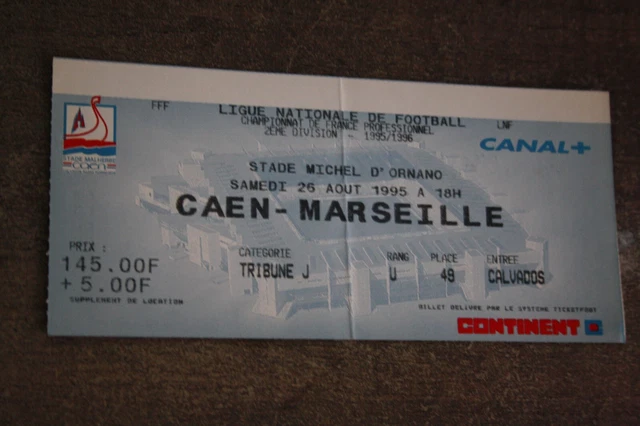 FOOTBALL BILLET TICKET Olympique de Marseille/ Montpellier ... - eBay
