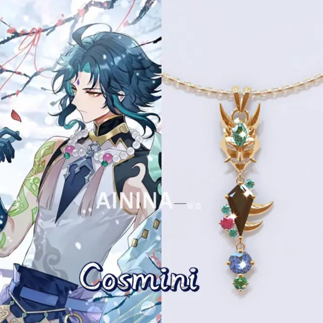 GENSHIN IMPACT XIAO S925 Silver Necklace Cosplay Prop Anime Gift $18.88 ...