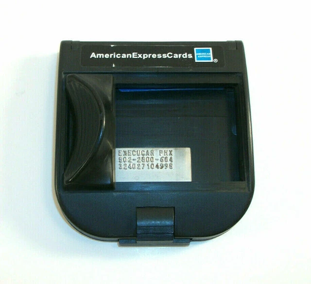 American Express Manual Credit Card Imprinter Addressograph Bartizan