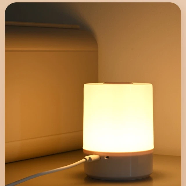 NIGHT LAMP USB LED Lamp Rechargeable Three Colors Lights for ...