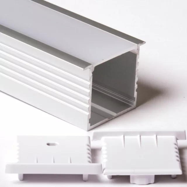 2m 4335 Profil Largo Vertieft Aluminium 2M Für Streifen Strip LED 2MT +